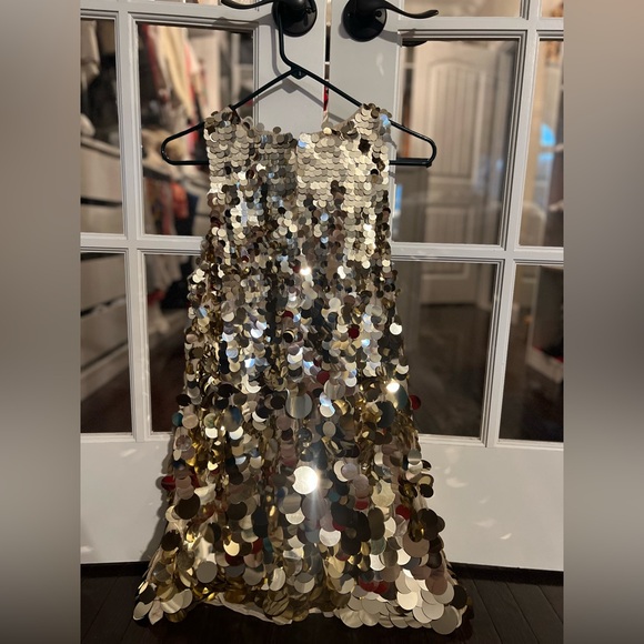 MAC DUGGAL sequence gold dress - Picture 5 of 5